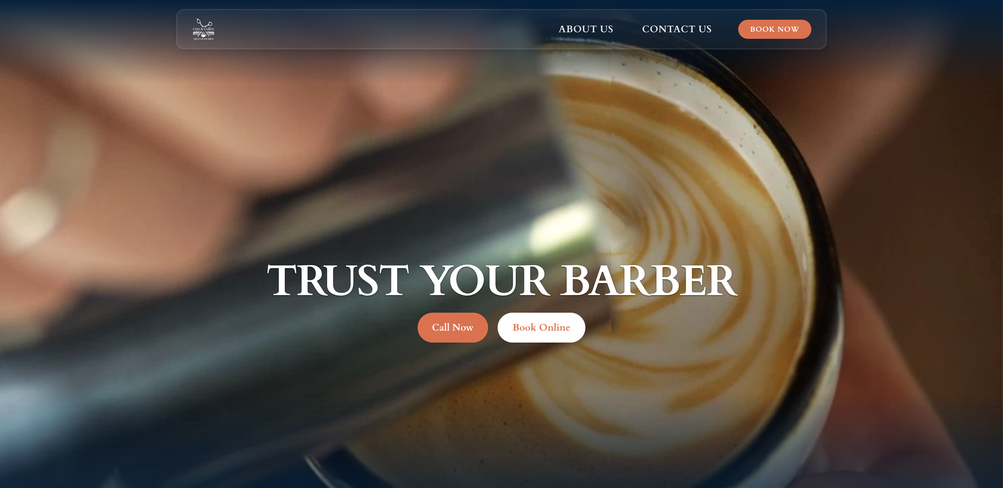 Cuts & Coffee — website screenshot