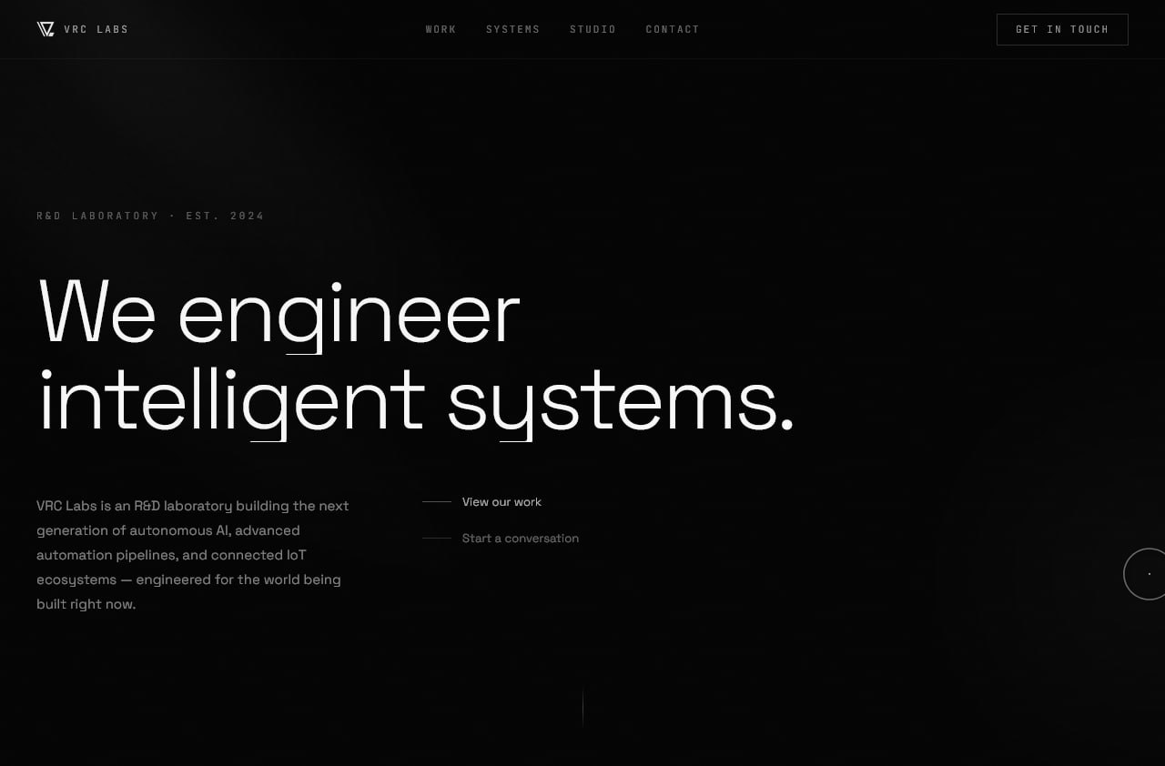 VRC Labs — website screenshot